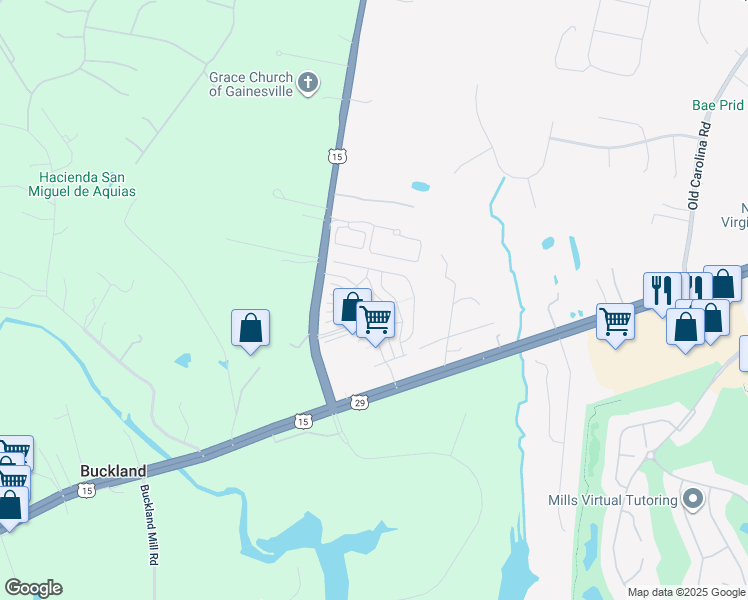 map of restaurants, bars, coffee shops, grocery stores, and more near 7937 Crescent Park Drive in Gainesville