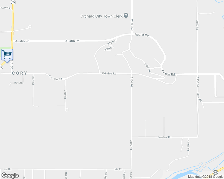 map of restaurants, bars, coffee shops, grocery stores, and more near 20996 Fairview Road in Orchard City