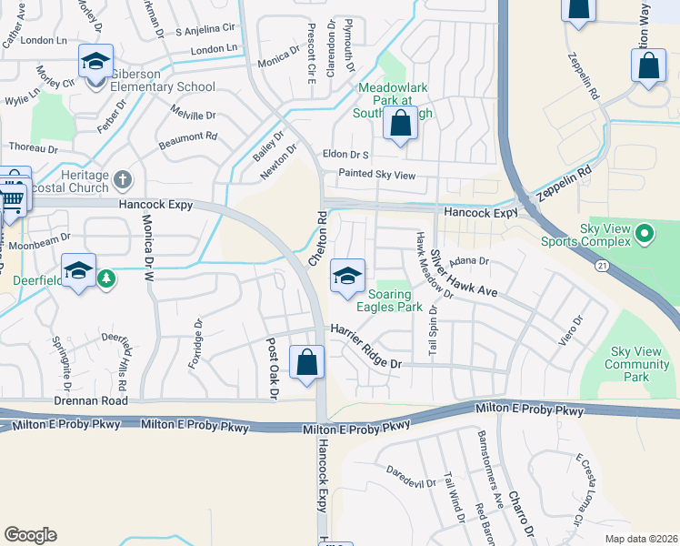 map of restaurants, bars, coffee shops, grocery stores, and more near 4845 Pearl Kite View in Colorado Springs