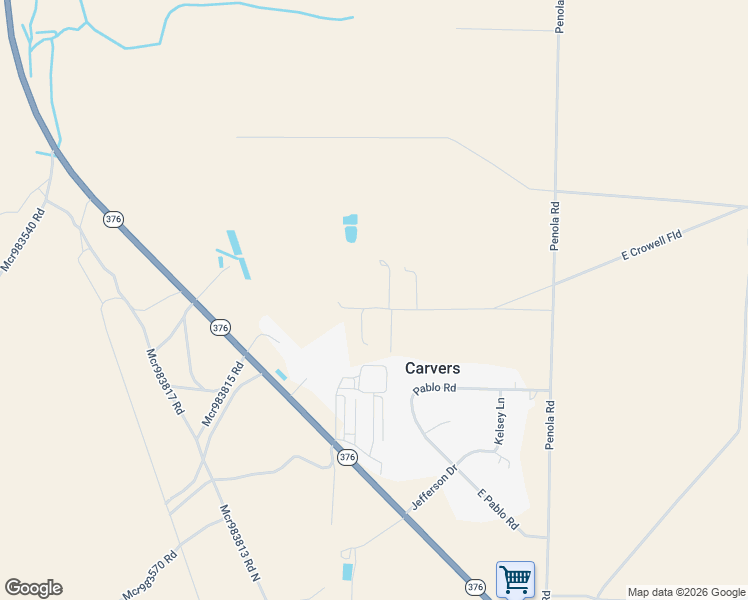 map of restaurants, bars, coffee shops, grocery stores, and more near 2 West Crowell Field Road in Round Mountain