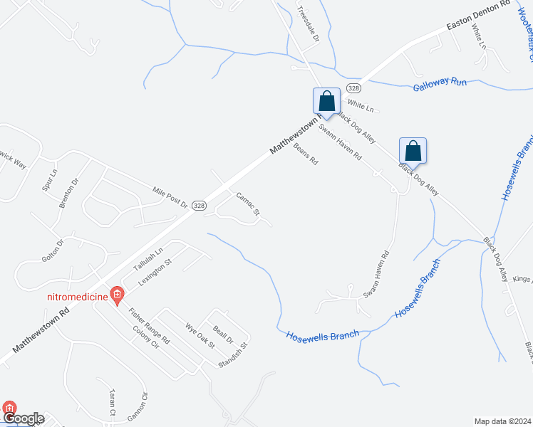 map of restaurants, bars, coffee shops, grocery stores, and more near 8647 Camac Street in Easton