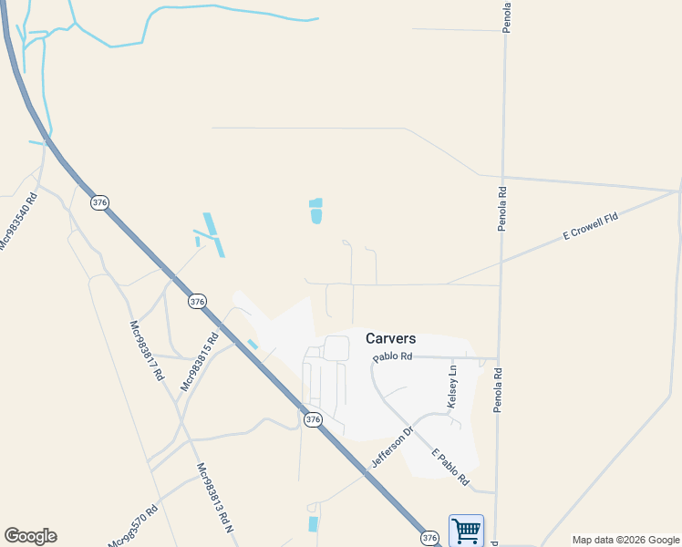 map of restaurants, bars, coffee shops, grocery stores, and more near 2 West Crowell Field in Round Mountain