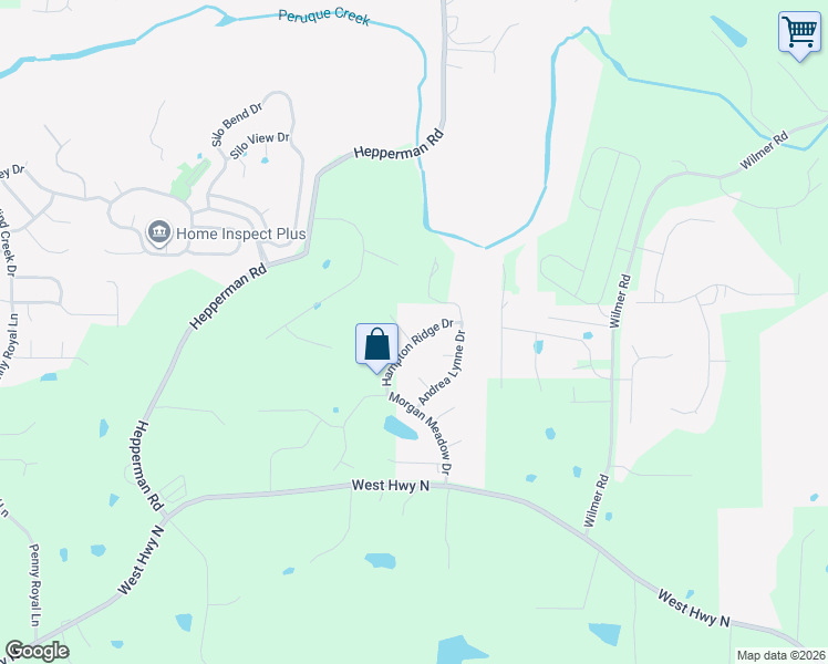 map of restaurants, bars, coffee shops, grocery stores, and more near 317 Hampton Ridge Drive in Wentzville