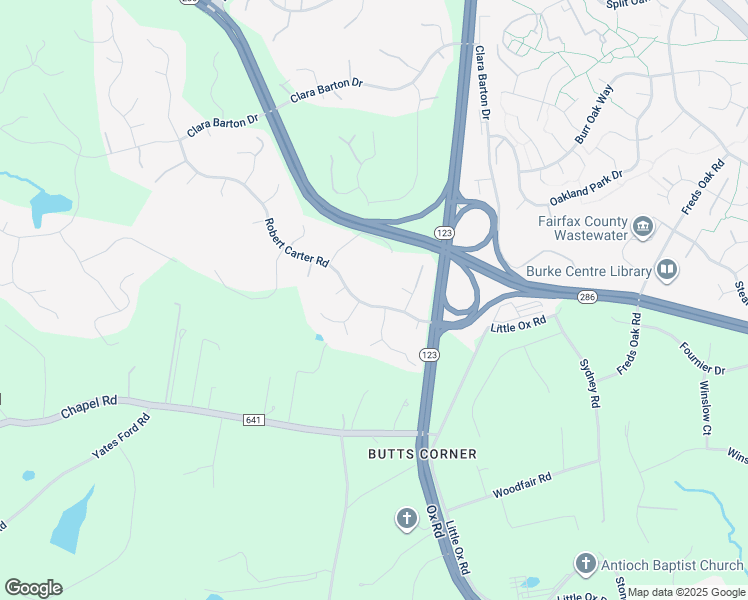 map of restaurants, bars, coffee shops, grocery stores, and more near 11106 Robert Carter Road in Fairfax Station