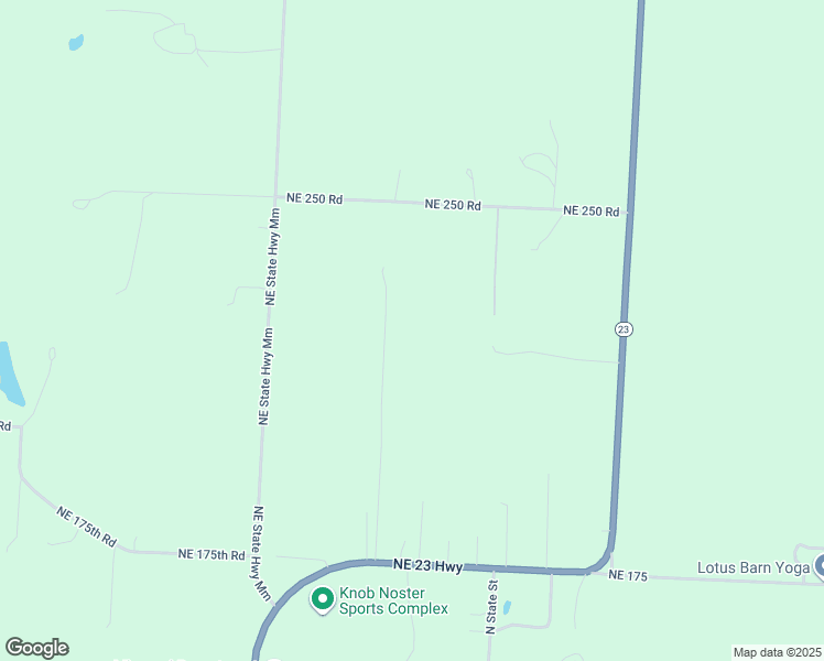 map of restaurants, bars, coffee shops, grocery stores, and more near 154 Northeast 23 Highway in Knob Noster