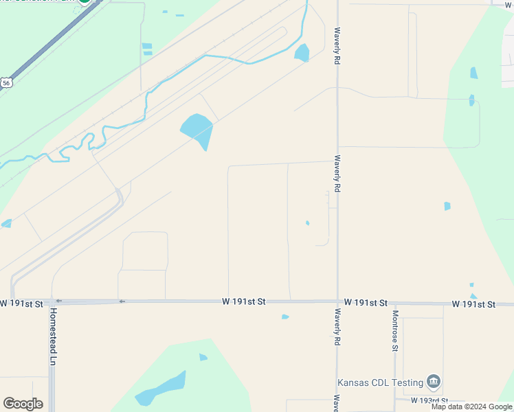 map of restaurants, bars, coffee shops, grocery stores, and more near 18905 Kill Creek Road in Edgerton