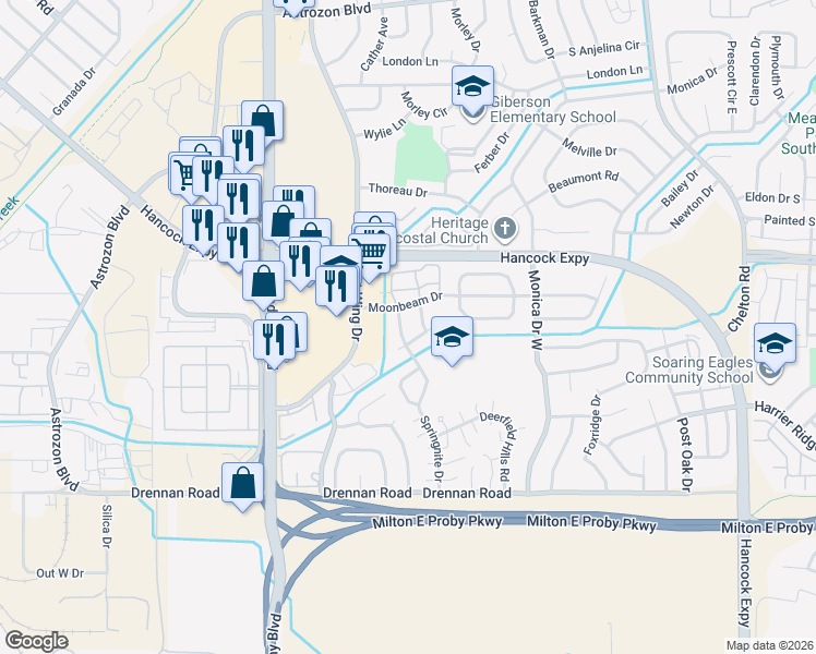 map of restaurants, bars, coffee shops, grocery stores, and more near 3106 Deerfield Hills Drive in Colorado Springs