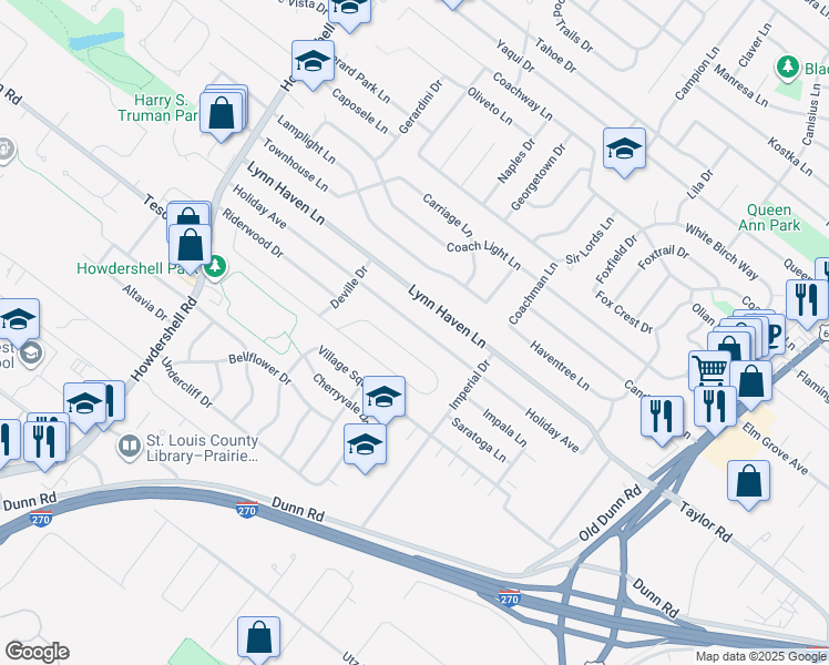 map of restaurants, bars, coffee shops, grocery stores, and more near 626 Holiday Avenue in Hazelwood