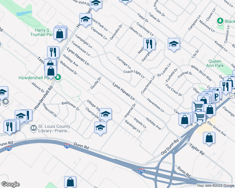 map of restaurants, bars, coffee shops, grocery stores, and more near 623 Holiday Avenue in Hazelwood