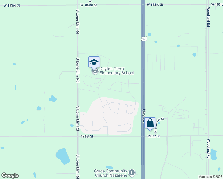 map of restaurants, bars, coffee shops, grocery stores, and more near 18780 U.S. 169 in Spring Hill