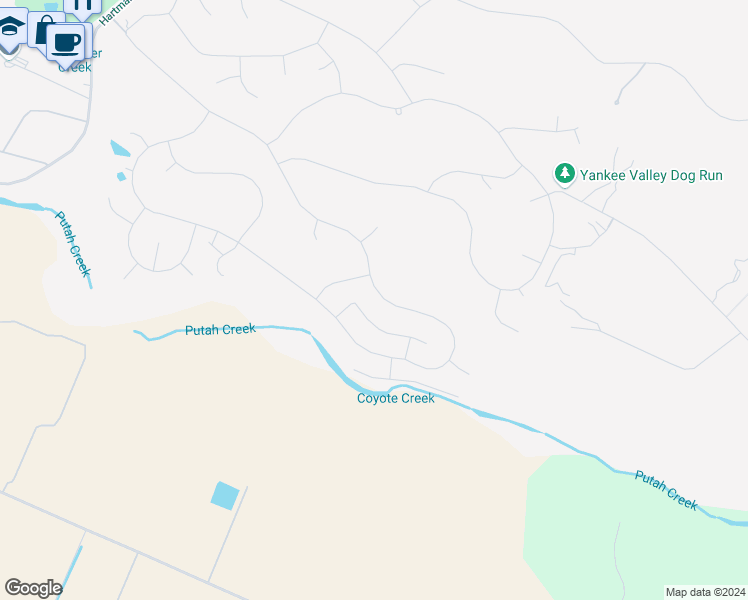 map of restaurants, bars, coffee shops, grocery stores, and more near in Hidden Valley Lake