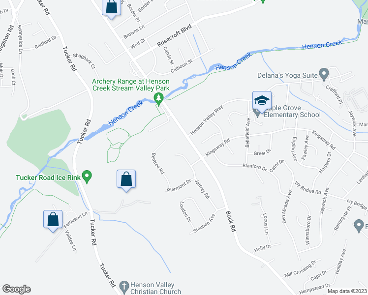 map of restaurants, bars, coffee shops, grocery stores, and more near 7500 Jaffrey Road in Fort Washington