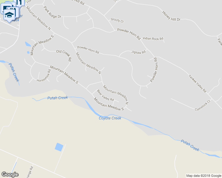 map of restaurants, bars, coffee shops, grocery stores, and more near 19878 Mountain Meadow North in Hidden Valley Lake