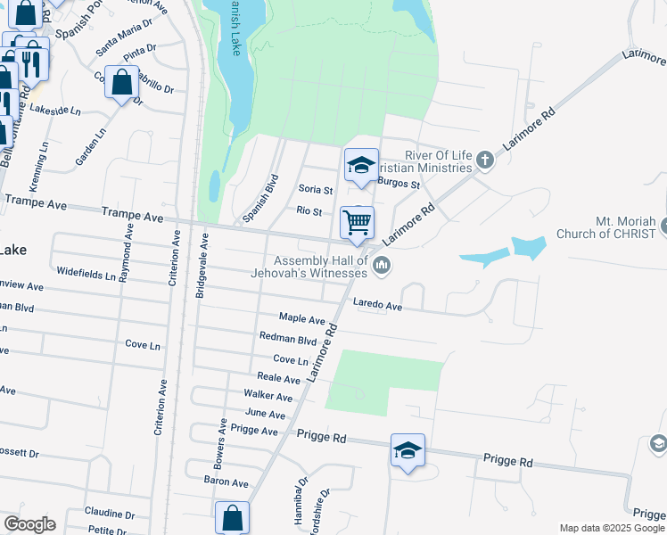 map of restaurants, bars, coffee shops, grocery stores, and more near 1018 Lakeview Avenue in St. Louis