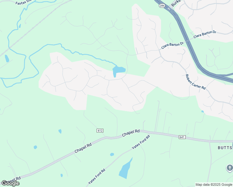 map of restaurants, bars, coffee shops, grocery stores, and more near 6323 Blackburn Ford Drive in Fairfax Station
