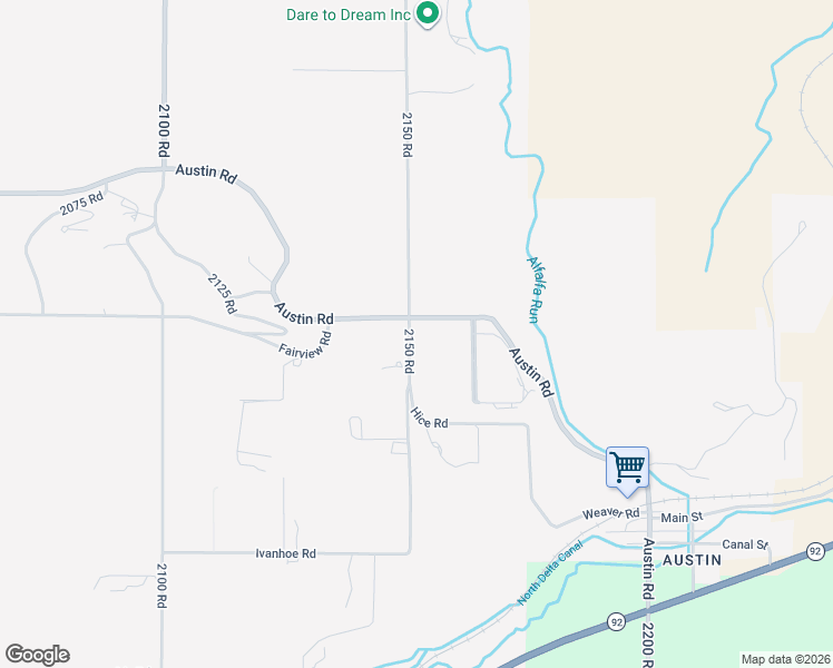 map of restaurants, bars, coffee shops, grocery stores, and more near 9202 2150 Road in Orchard City
