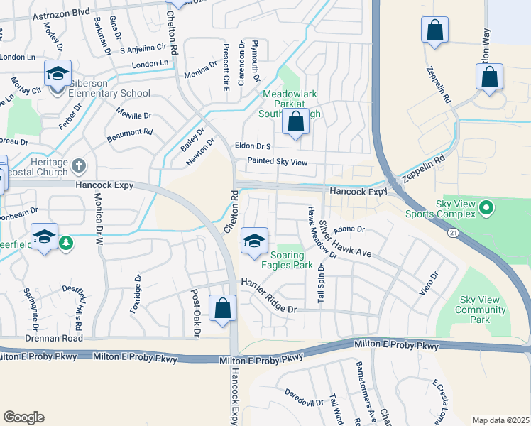 map of restaurants, bars, coffee shops, grocery stores, and more near 3135 Harpy Grove in Colorado Springs