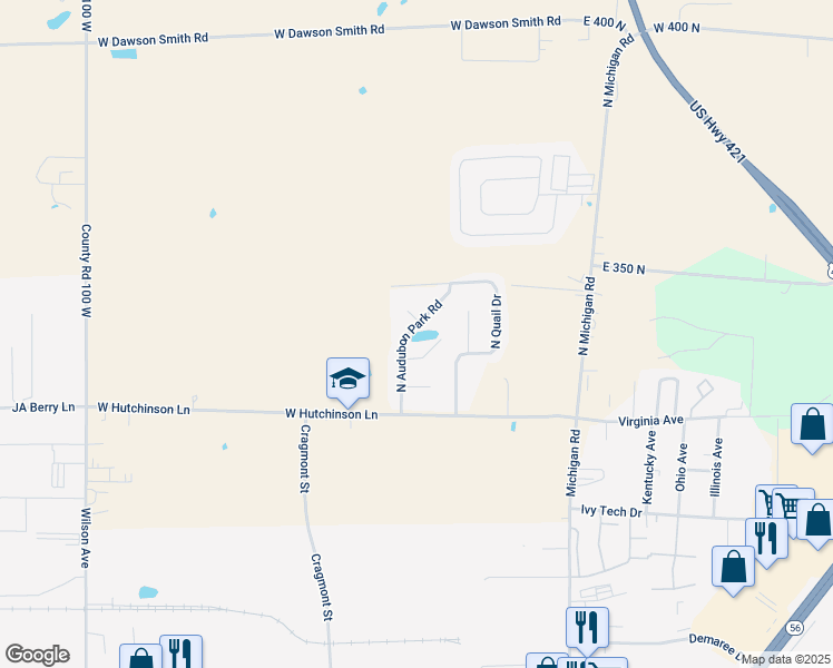 map of restaurants, bars, coffee shops, grocery stores, and more near 330 West Cardinal Court in Madison