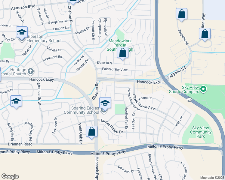 map of restaurants, bars, coffee shops, grocery stores, and more near 4811 Sea Eagle Drive in Colorado Springs