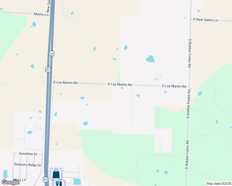 map of restaurants, bars, coffee shops, grocery stores, and more near 6600 East Loy Martin Road in Ashland
