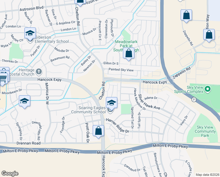 map of restaurants, bars, coffee shops, grocery stores, and more near 4928 Great Owl Point in Colorado Springs