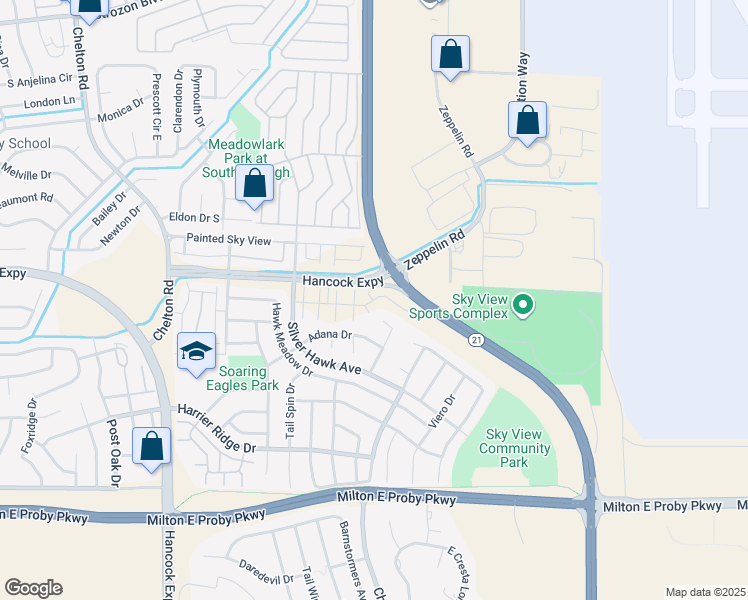map of restaurants, bars, coffee shops, grocery stores, and more near 3117 Osuna Dr in Colorado Springs