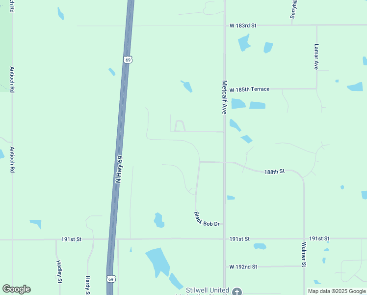 map of restaurants, bars, coffee shops, grocery stores, and more near 7212 Black Bob Drive in Stilwell