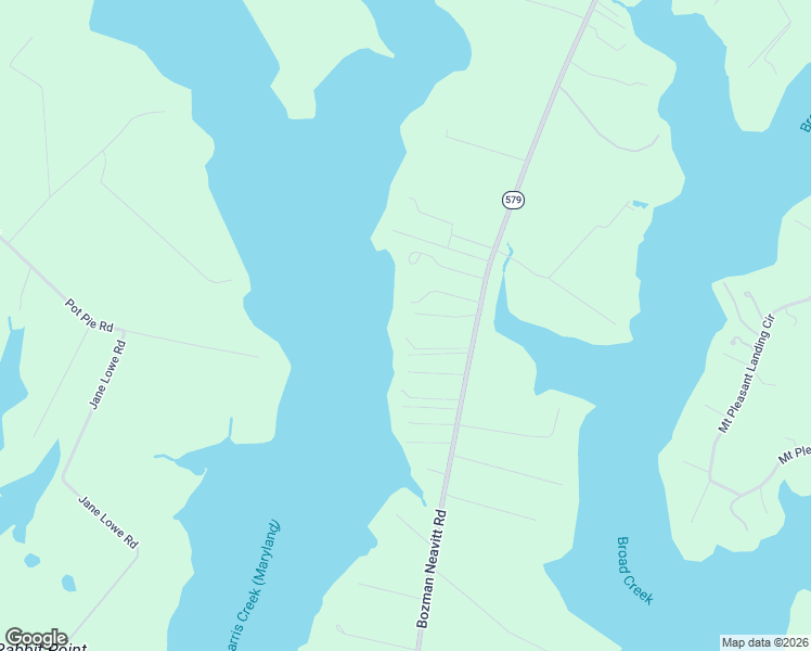 map of restaurants, bars, coffee shops, grocery stores, and more near 8620 Bozman Neavitt Road in Saint Michaels