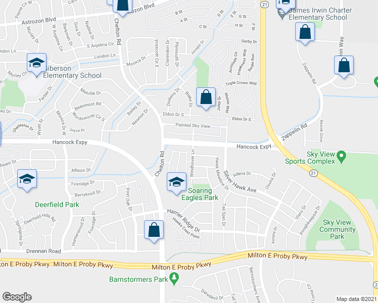 map of restaurants, bars, coffee shops, grocery stores, and more near 4802 Hawk Meadow Drive in Colorado Springs
