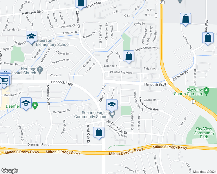 map of restaurants, bars, coffee shops, grocery stores, and more near 3006 Wild Peregrine View in Colorado Springs