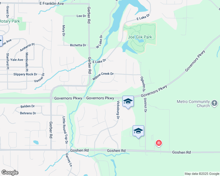 map of restaurants, bars, coffee shops, grocery stores, and more near 1329 Gerber Woods Drive in Edwardsville