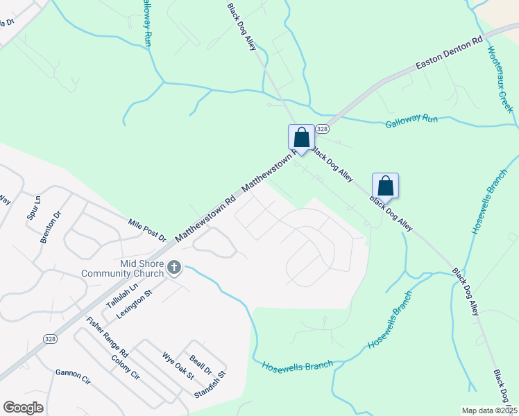 map of restaurants, bars, coffee shops, grocery stores, and more near 29890 Londyn Lane in Easton