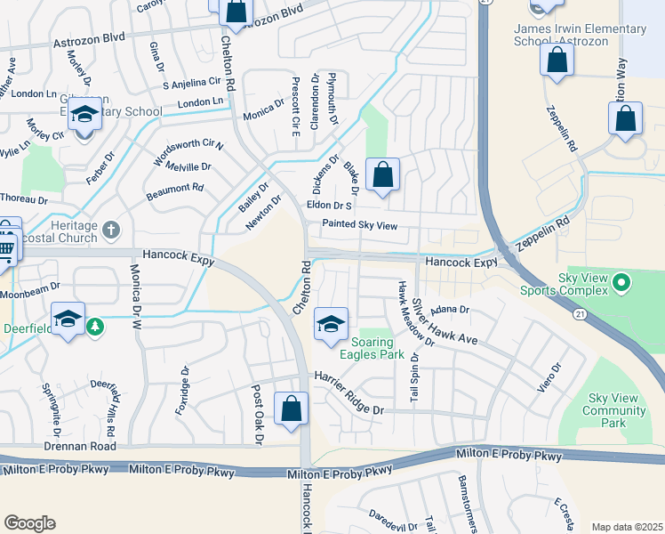 map of restaurants, bars, coffee shops, grocery stores, and more near 4922 Great Owl Point in Colorado Springs