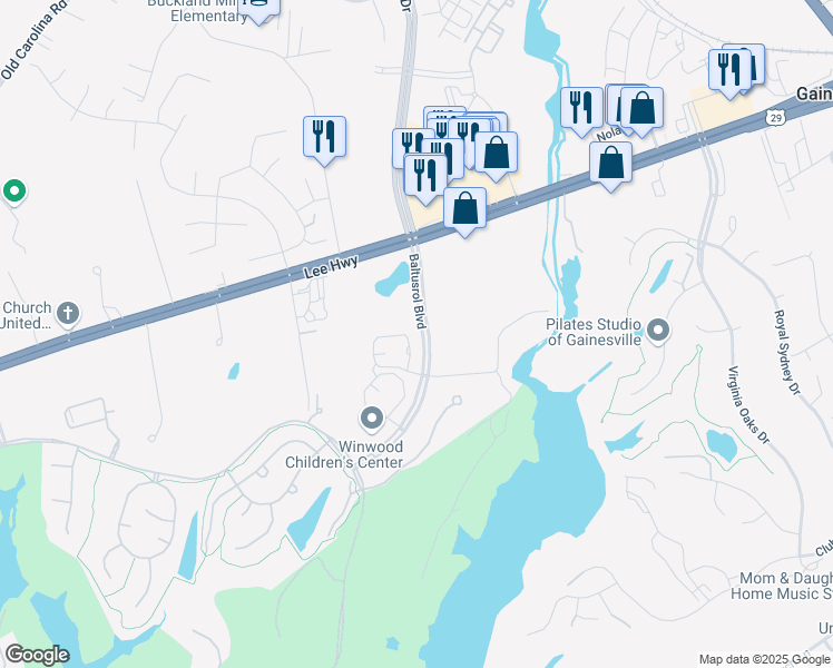 map of restaurants, bars, coffee shops, grocery stores, and more near in Gainesville