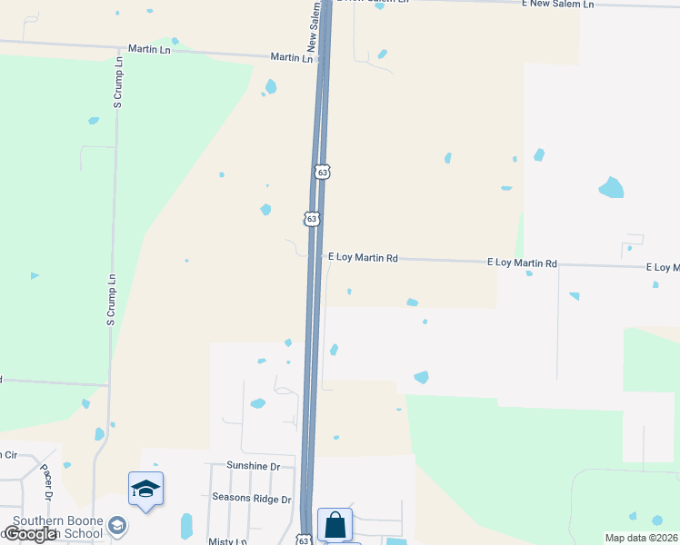 map of restaurants, bars, coffee shops, grocery stores, and more near 6100 East Loy Martin Road in Ashland