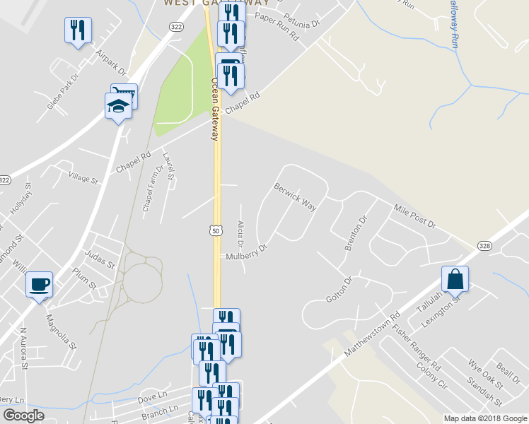 map of restaurants, bars, coffee shops, grocery stores, and more near 8727 Roundhouse Circle in Easton