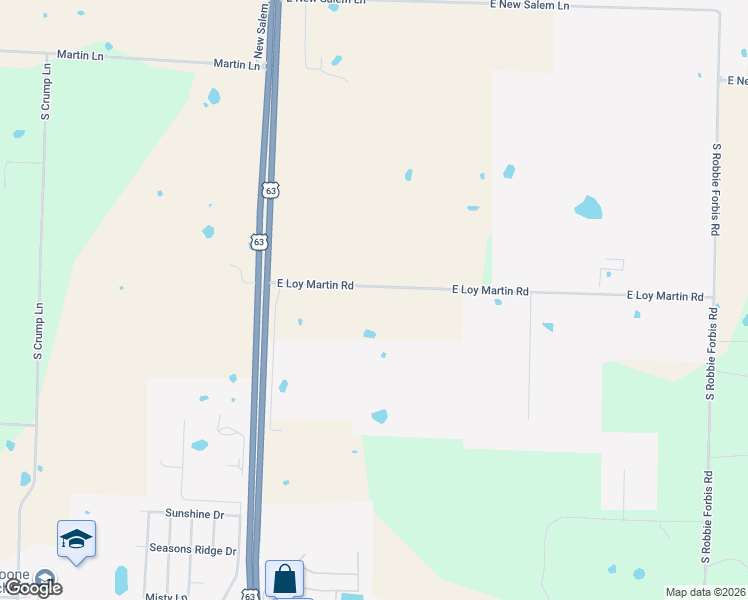 map of restaurants, bars, coffee shops, grocery stores, and more near 6100 East Loy Martin Road in Ashland