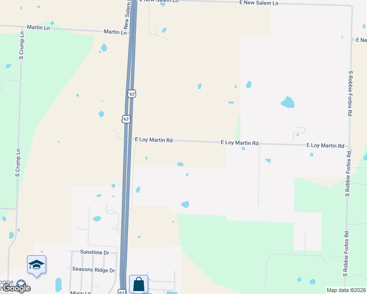 map of restaurants, bars, coffee shops, grocery stores, and more near 6100 East Loy Martin Road in Ashland