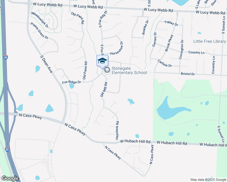 map of restaurants, bars, coffee shops, grocery stores, and more near 1514 Deer Path in Raymore