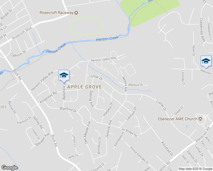 map of restaurants, bars, coffee shops, grocery stores, and more near 2905 Lumar Drive in Fort Washington