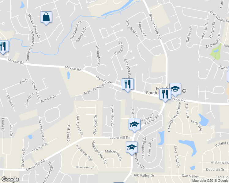 map of restaurants, bars, coffee shops, grocery stores, and more near 8229 Bristol Valley Drive in St. Peters