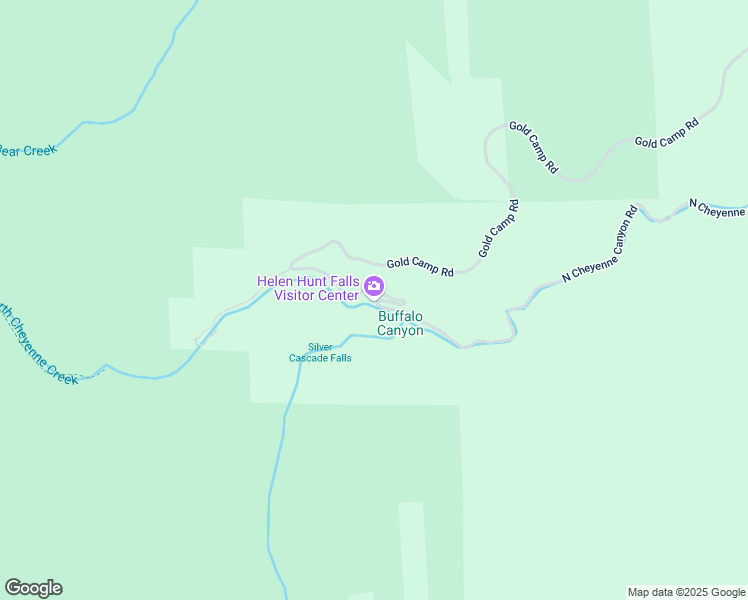 map of restaurants, bars, coffee shops, grocery stores, and more near 3440 North Cheyenne Canyon Road in Colorado Springs