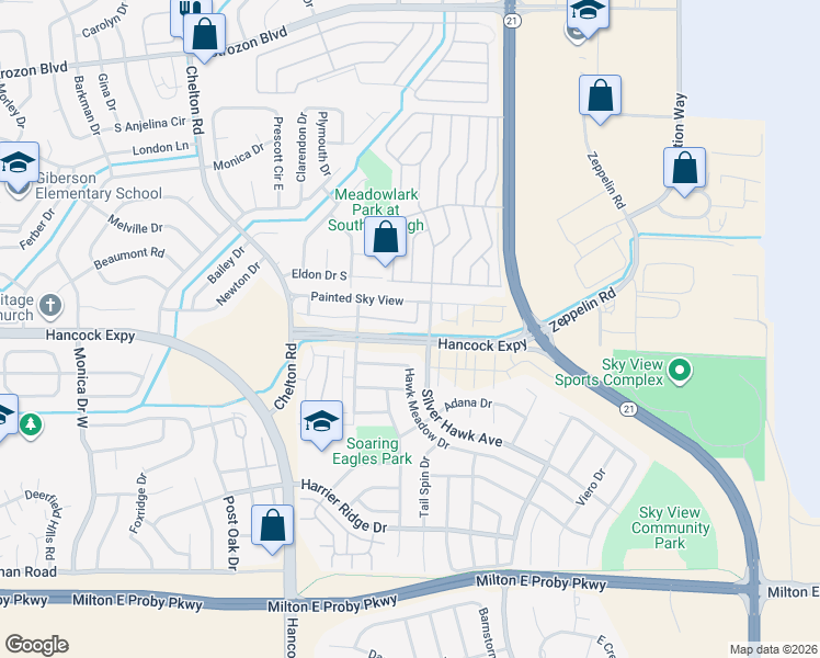map of restaurants, bars, coffee shops, grocery stores, and more near 4842 Hawk Meadow Drive in Colorado Springs
