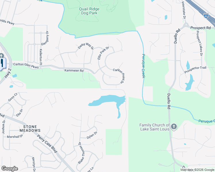 map of restaurants, bars, coffee shops, grocery stores, and more near 119 Carlton Point Drive in Wentzville
