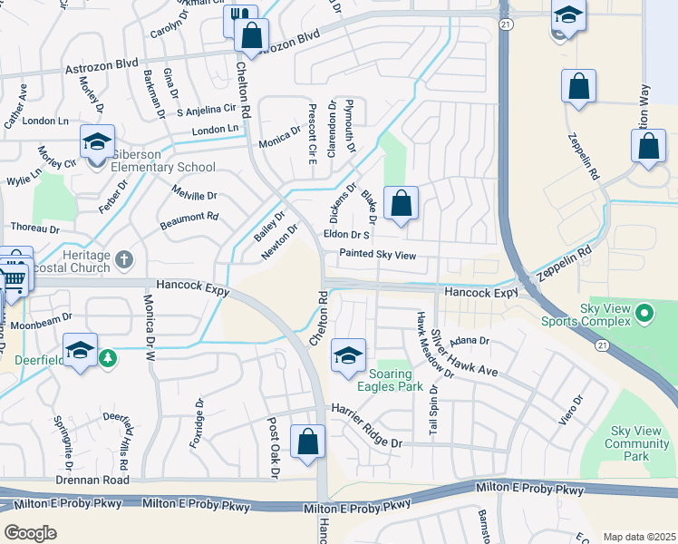 map of restaurants, bars, coffee shops, grocery stores, and more near 4823 Rusty Nail Point in Colorado Springs