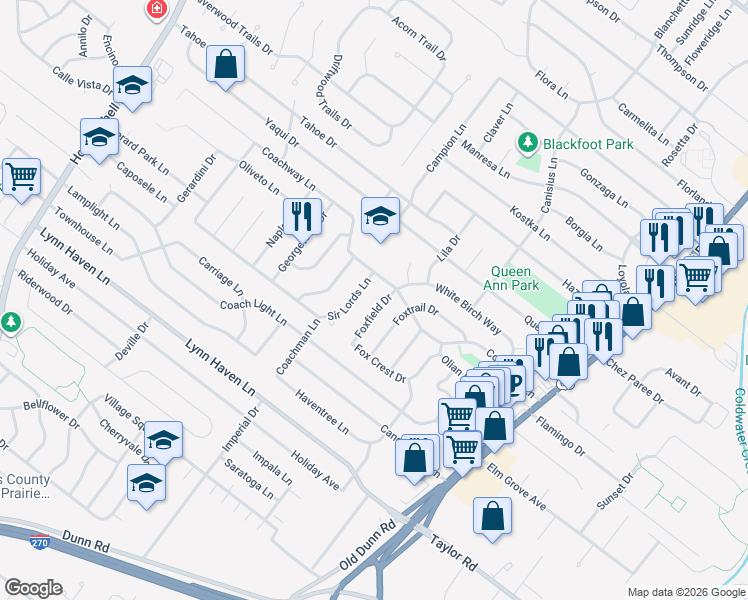map of restaurants, bars, coffee shops, grocery stores, and more near 560 Coachway Lane in Hazelwood