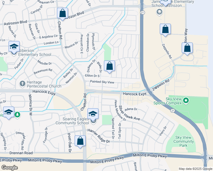 map of restaurants, bars, coffee shops, grocery stores, and more near 4926 Rusty Nail Point in Colorado Springs