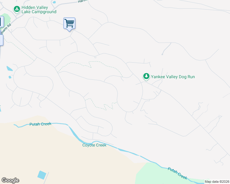 map of restaurants, bars, coffee shops, grocery stores, and more near 20796 Powder Horn Road in Hidden Valley Lake