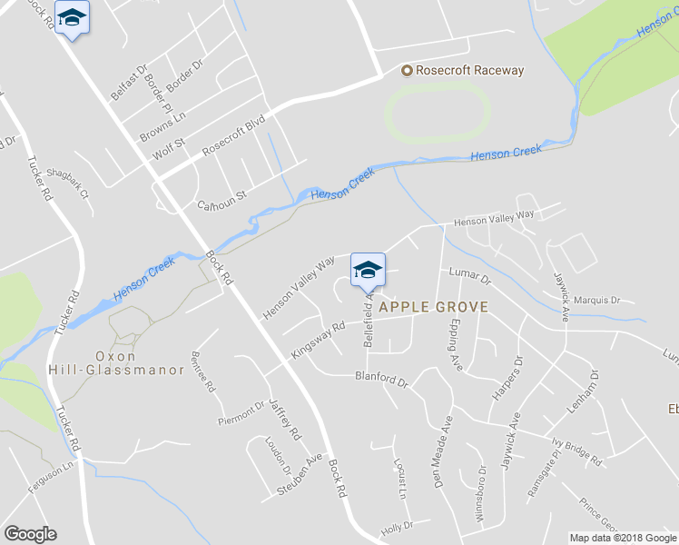 map of restaurants, bars, coffee shops, grocery stores, and more near 2516 Bellefield Court in Fort Washington