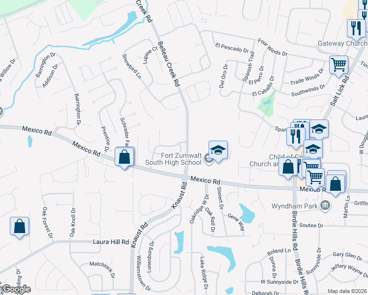 map of restaurants, bars, coffee shops, grocery stores, and more near 1748 Coupru Court in St. Peters